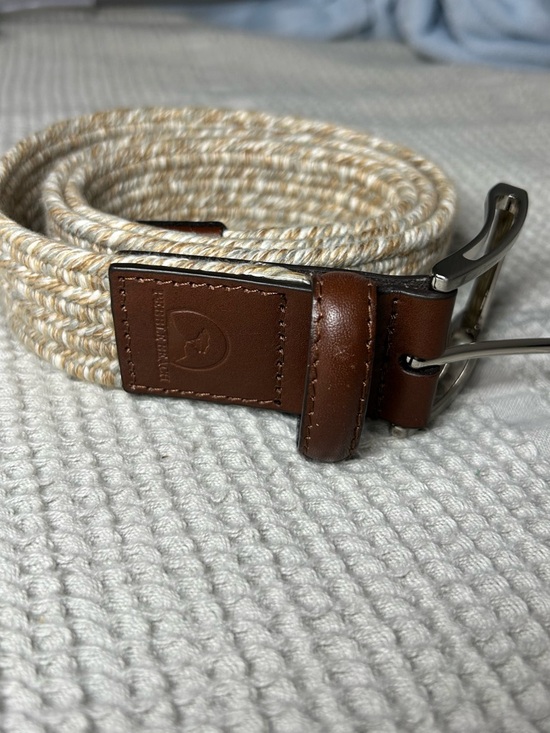 Pebble Beach Canvas Belt with Leather Ends - Picture 2 of 4